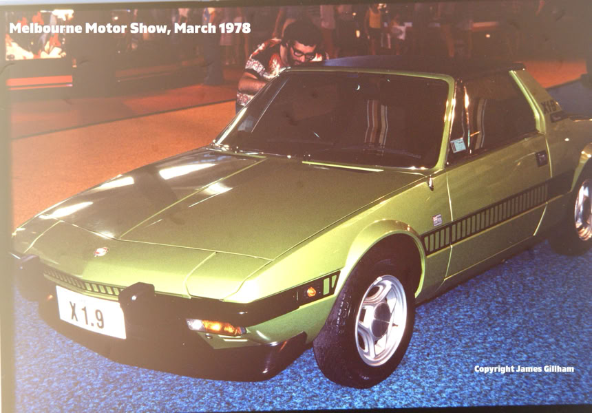 X1/9 at Melbourne Motor Show March 1978