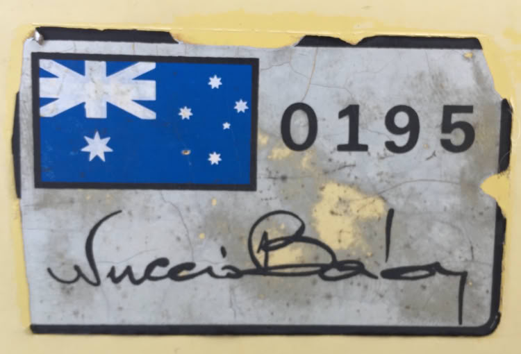 Dealer sticker on a 1979 Series 1.5 X1/9