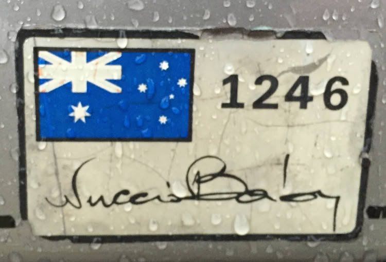 Dealer sticker on a 1981 Series 2 X1/9